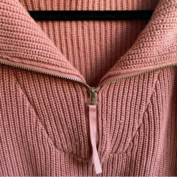 Varley Mentone Rose pink half zip sweater - Picture 2 of 6